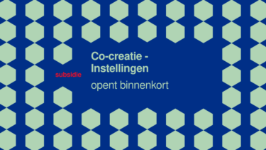 Subsidie Co-Creatie - Instellingen